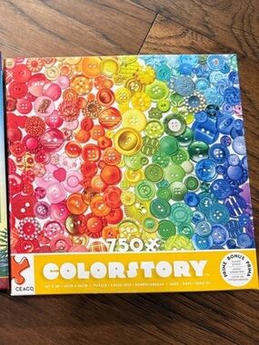 Jigsaw Puzzle - like new. 750 piece. Colorful buttons